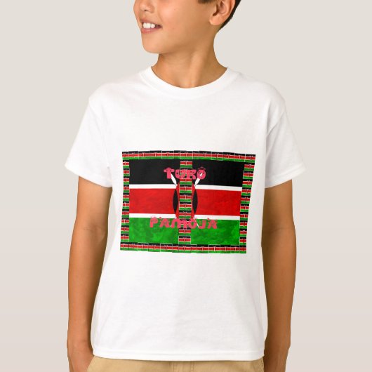 Kenia Vlag: Tuko Pamoja - Unity Art Design T-shirt (Voorkant)
