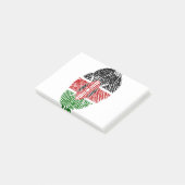 Kenia Vlag Vingerprint Land Pride Identity Post-it® Notes (Schuin)