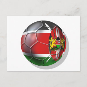 Kenia vlag voetbal voetballers cadeaus briefkaart