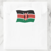 Kenia Vlagsticker Ovale Sticker (Tas)