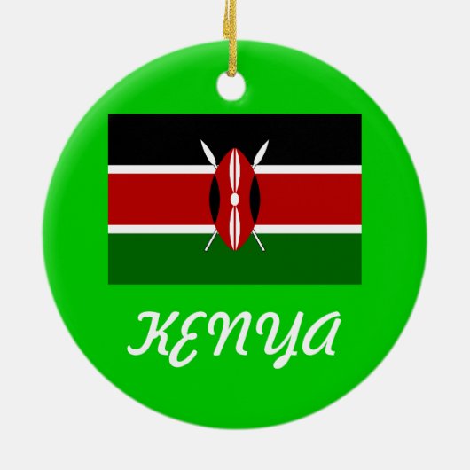 KENIA Wapenstaafje Ornamenten met kerstbomen (Achterkant)