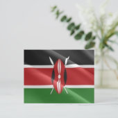 Kenia - Waving Flag - Briefkaart (Staand voorkant)