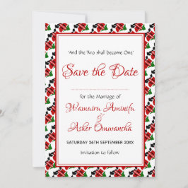 KENIA Wedding Christelijke Custom Celebration RED Save The Date