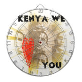 Kenia Wij houden van je Mooi Perspectief Art Desig Dartbord (Voorkant)