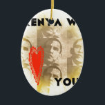 Kenia Wij houden van je Mooi Perspectief Art Desig Keramisch Ornament<br><div class="desc">Kenia We Love You Lovely Perspective Art Design Vier je genegenheid voor Kenia met het "Kenya We Love You Lovely Perspective Art Design". Dit oprechte kunstwerk combineert krachtige beelden met een duidelijke boodschap van liefde en verbinding. Het stralende lichteffect voegt een gevoel van perspectief en focus toe, waardoor het een...</div>