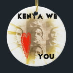 Kenia Wij houden van je Mooi Perspectief Art Desig Keramisch Ornament<br><div class="desc">Kenia We Love You Lovely Perspective Art Design Vier je genegenheid voor Kenia met het "Kenya We Love You Lovely Perspective Art Design". Dit oprechte kunstwerk combineert krachtige beelden met een duidelijke boodschap van liefde en verbinding. Het stralende lichteffect voegt een gevoel van perspectief en focus toe, waardoor het een...</div>