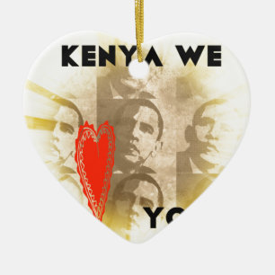 Kenia Wij houden van je Mooi Perspectief Art Desig Keramisch Ornament