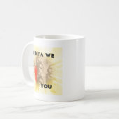 Kenia Wij houden van je Mooi Perspectief Art Desig Koffiemok (Voorkant links)