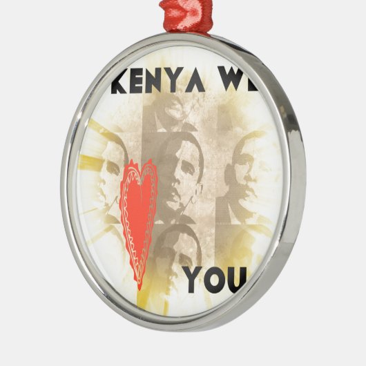 Kenia Wij houden van je Mooi Perspectief Art Desig Metalen Ornament (Links)