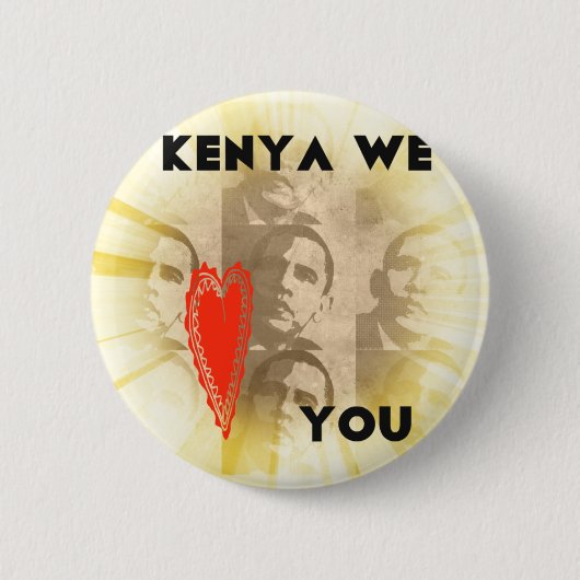 Kenia Wij houden van je Mooi Perspectief Art Desig Ronde Button 5,7 Cm (Voorkant)