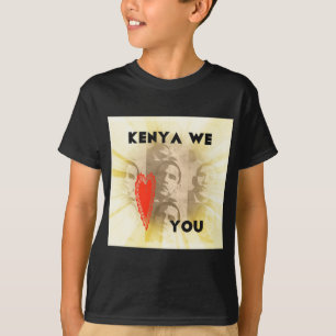 Kenia Wij houden van je Mooi Perspectief Art Desig T-shirt