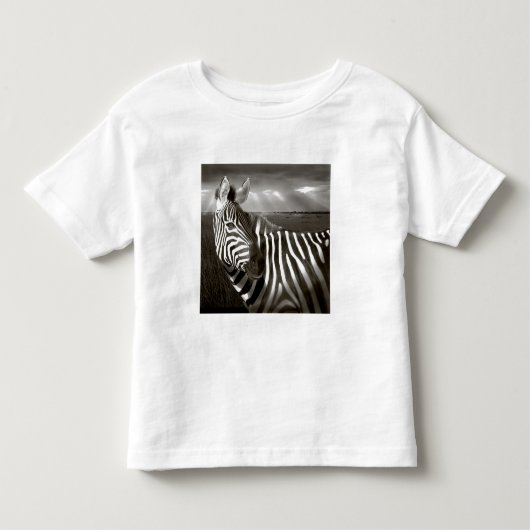 Kenia. Zwart en wit van zebra en vlakte. Kinder Shirts (Voorkant)