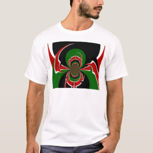 Kenia Zwart rood groen nationale vlag kleuren ontw T-shirt