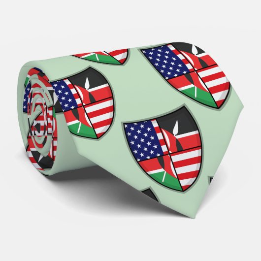 Keniaans-Amerikaanse vlag Stropdas (Opgerold)