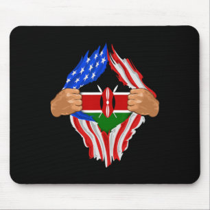 Keniaans bloed in mij Keniaanse vlag cadeau  Muismat