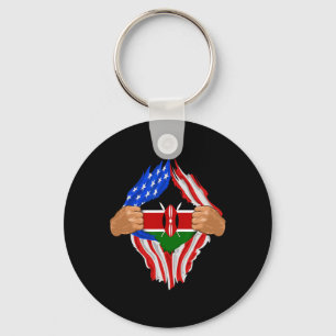 Keniaans bloed in mij Keniaanse vlag cadeau Sleutelhanger