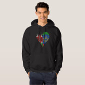 Keniaans Ethiopisch Vlag Hart Hoodie (Voorkant volledig)