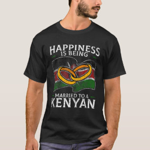 Keniaans huwelijk Kenia gehuwd erfgoed vlag wortel T-shirt