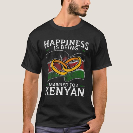 Keniaans huwelijk Kenia gehuwd erfgoed vlag wortel T-shirt (Voorkant)