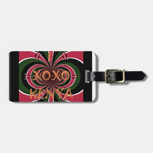 Keniaans reiscadeau – Knuffels & Kusjes Design Bagagelabel (Voorkant horizontaal)