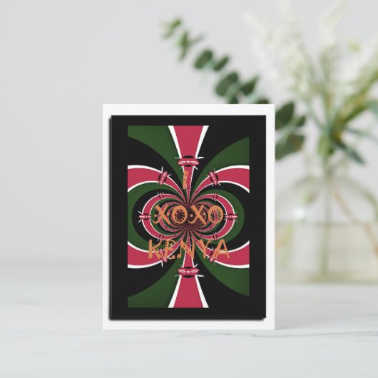 Keniaans reiscadeau – Knuffels & Kusjes Design Briefkaart (Staand voorkant)