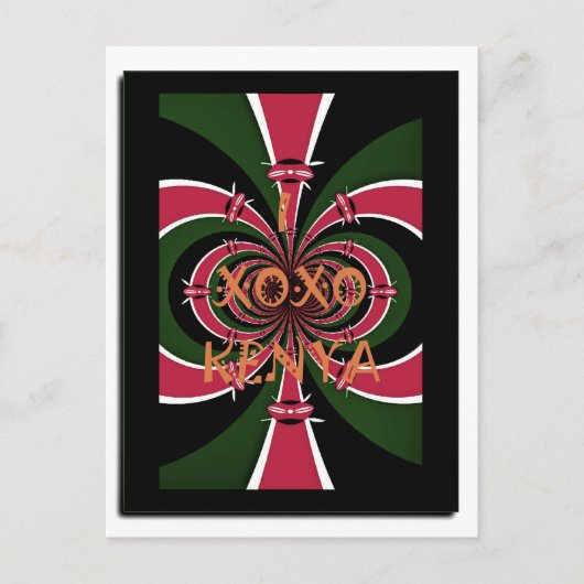 Keniaans reiscadeau – Knuffels & Kusjes Design Briefkaart (Voorkant)