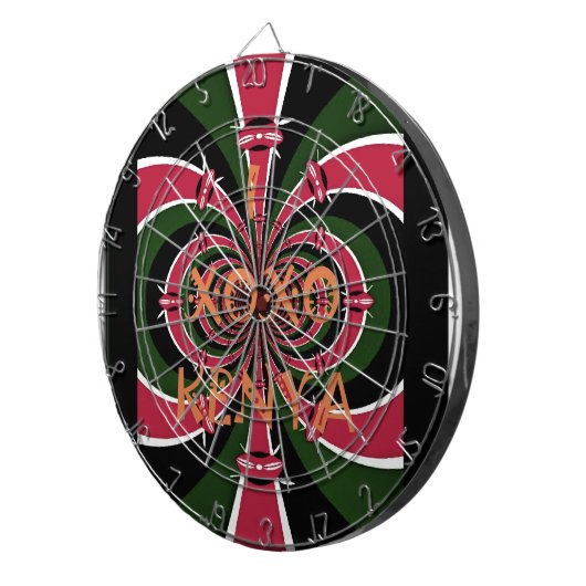 Keniaans reiscadeau – Knuffels & Kusjes Design Dartbord (Voorkant Rechts)