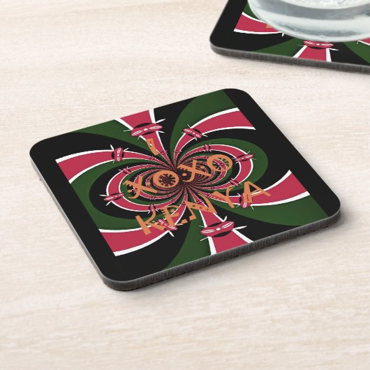 Keniaans reiscadeau – Knuffels & Kusjes Design Drankjes Onderzetter (Linkerzijde)