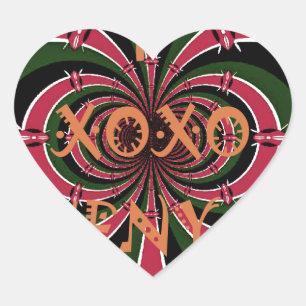 Keniaans reiscadeau – Knuffels & Kusjes Design Hart Sticker