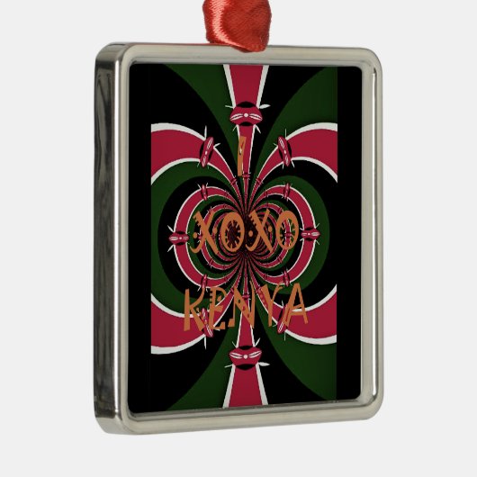 Keniaans reiscadeau – Knuffels & Kusjes Design Metalen Ornament (Rechts)