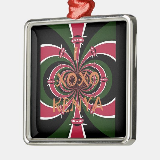 Keniaans reiscadeau – Knuffels & Kusjes Design Metalen Ornament (Links)