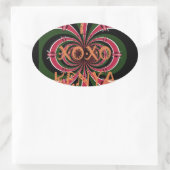 Keniaans reiscadeau – Knuffels & Kusjes Design Ovale Sticker (Tas)