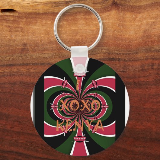 Keniaans reiscadeau – Knuffels & Kusjes Design Sleutelhanger (Voorkant)