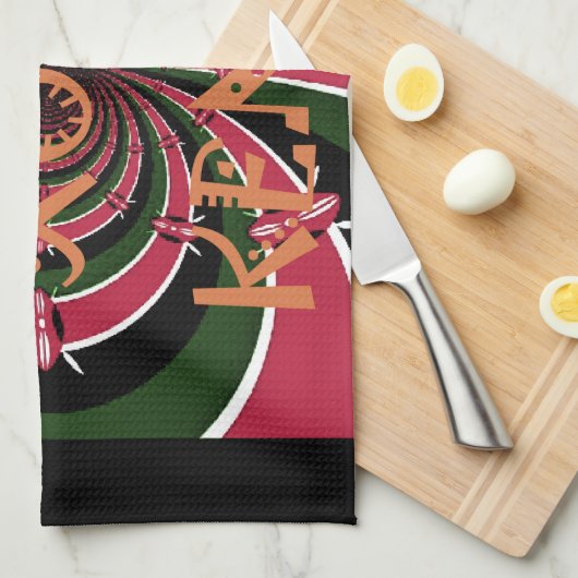 Keniaans reiscadeau – Knuffels & Kusjes Design Theedoek (Quarter Fold)