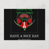 Keniaans schild: vlindervlag. briefkaart (Voorkant)