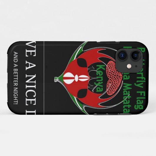 Keniaans schild: vlindervlag. Case-Mate iPhone case (Achterkant (horizontaal))