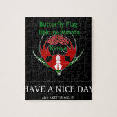 Keniaans schild: vlindervlag. legpuzzel (Verticaal)