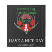 Keniaans schild: vlindervlag. notitieblok (Voorkant)