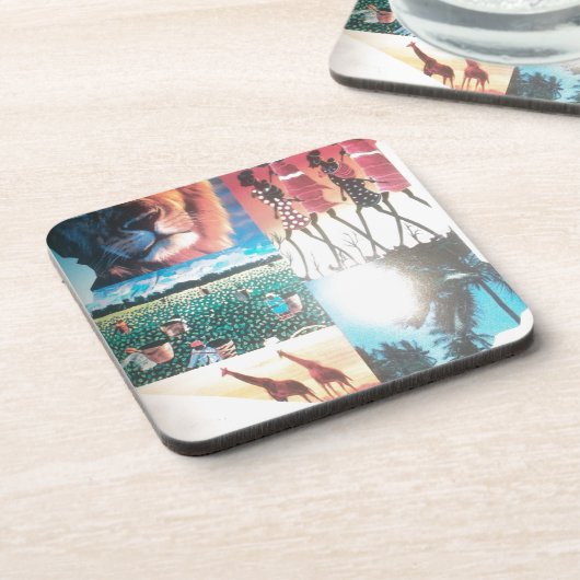 Keniaans tapijt: wildlife, cultuur en kuststrand drankjes onderzetter (Linkerzijde)