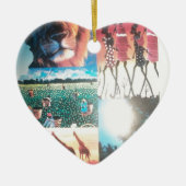 Keniaans tapijt: wildlife, cultuur en kuststrand keramisch ornament (Voorkant)