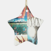 Keniaans tapijt: wildlife, cultuur en kuststrand keramisch ornament (Rechts)