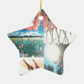 Keniaans tapijt: wildlife, cultuur en kuststrand keramisch ornament (Voorkant)