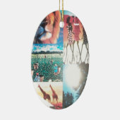 Keniaans tapijt: wildlife, cultuur en kuststrand keramisch ornament (Rechts)