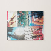 Keniaans tapijt: wildlife, cultuur en kuststrand legpuzzel (Horizontaal)