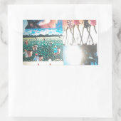 Keniaans tapijt: wildlife, cultuur en kuststrand rechthoekige sticker (Tas)