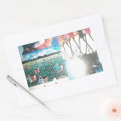 Keniaans tapijt: wildlife, cultuur en kuststrand rechthoekige sticker (Envelop)