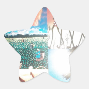 Keniaans tapijt: wildlife, cultuur en kuststrand ster sticker