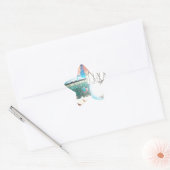 Keniaans tapijt: wildlife, cultuur en kuststrand ster sticker (Envelop)