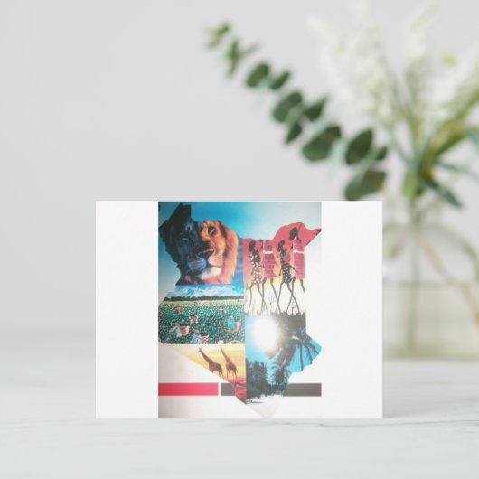 Keniaans tapijt: Wildlife, Cultuur & Kuststrand Briefkaart (Staand voorkant)