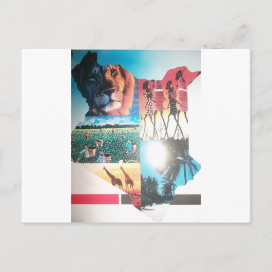 Keniaans tapijt: Wildlife, Cultuur & Kuststrand Briefkaart (Voorkant)